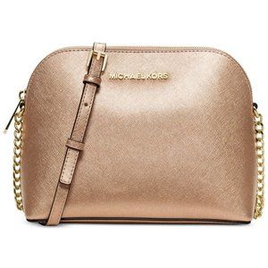 NWT MICHAEL KORS Large Cindy Crossbody Bag GOLD